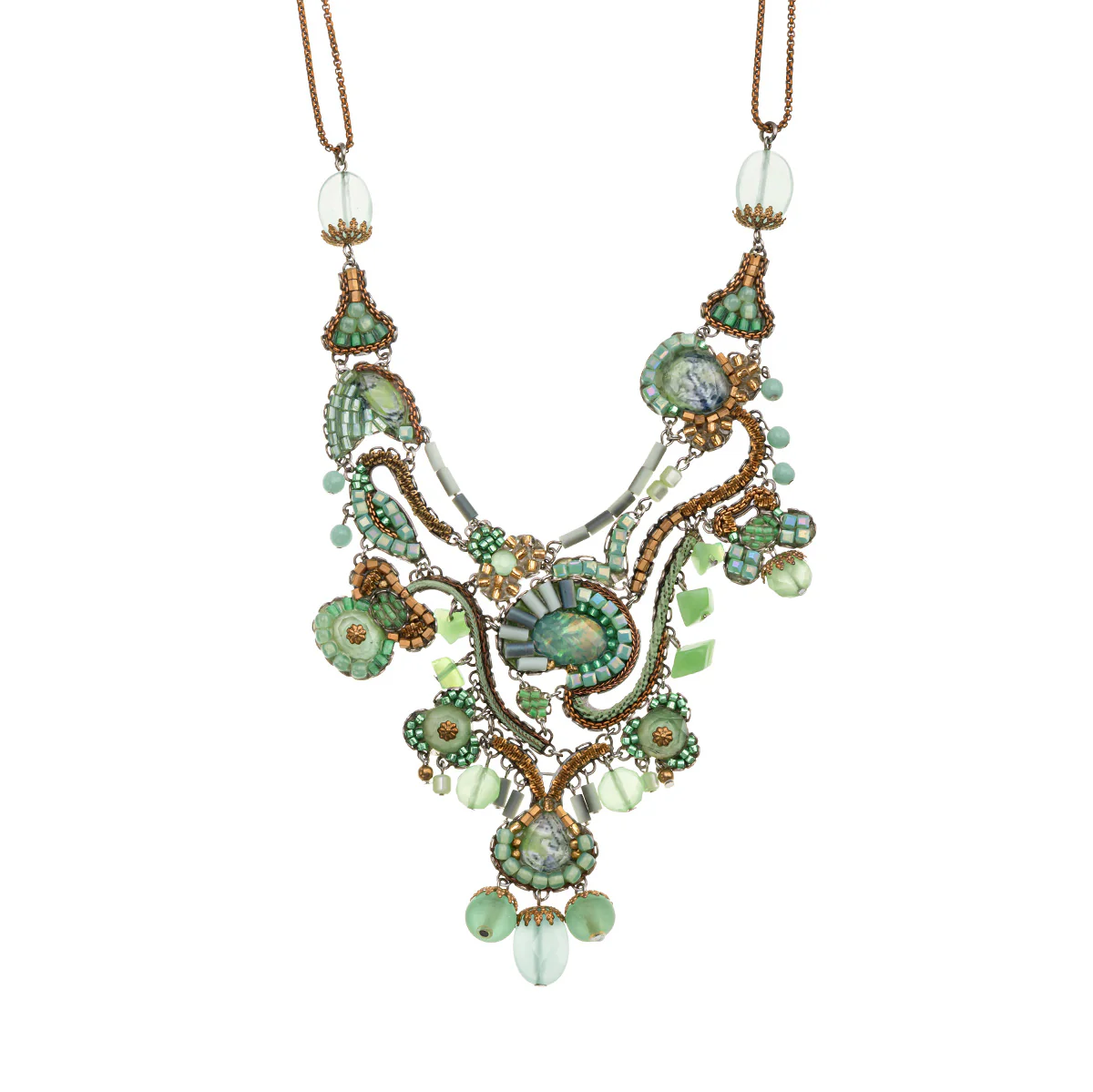 Seagrass Set, Statement Necklace, Surfgrass