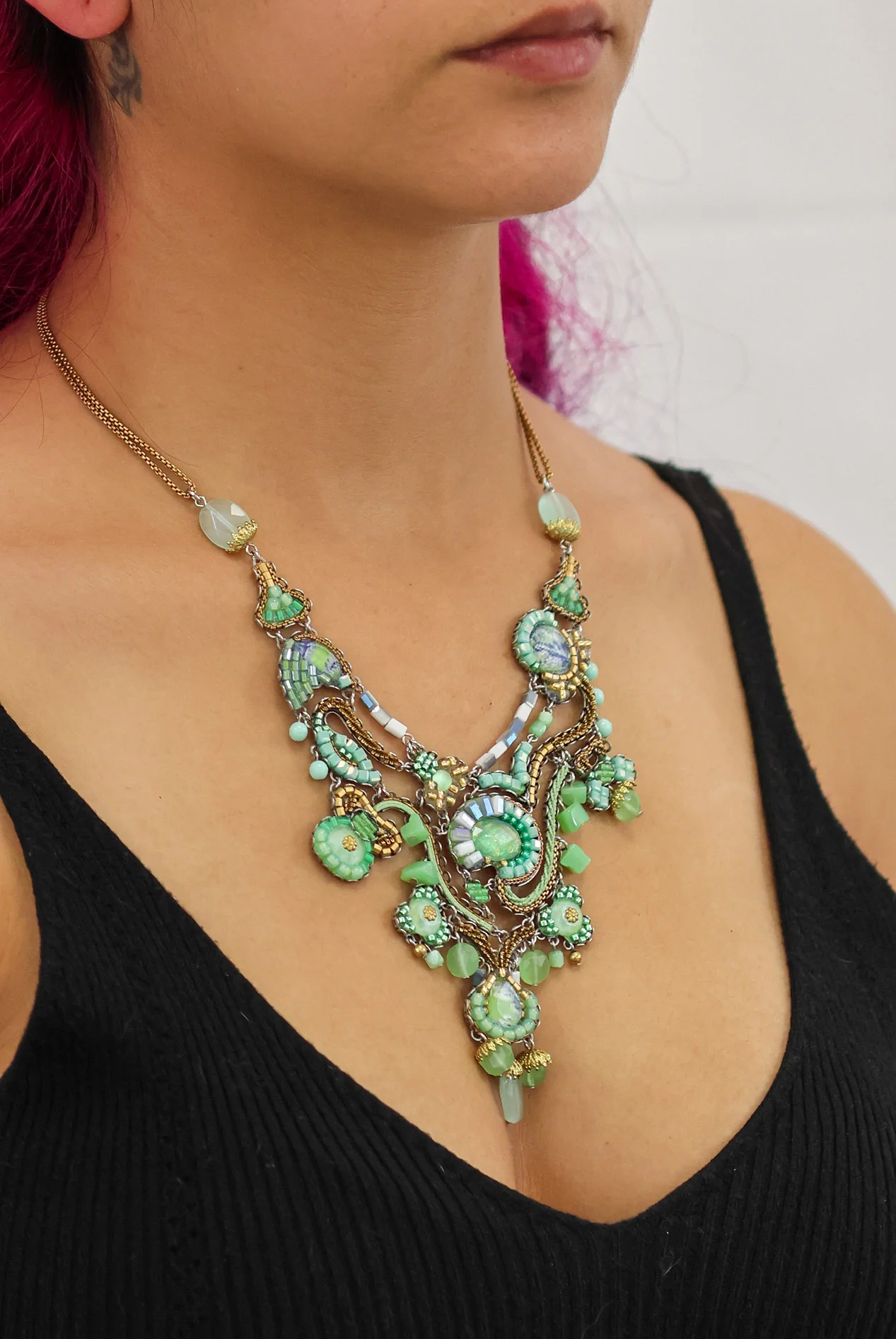 Seagrass Set, Statement Necklace, Surfgrass - Image 2