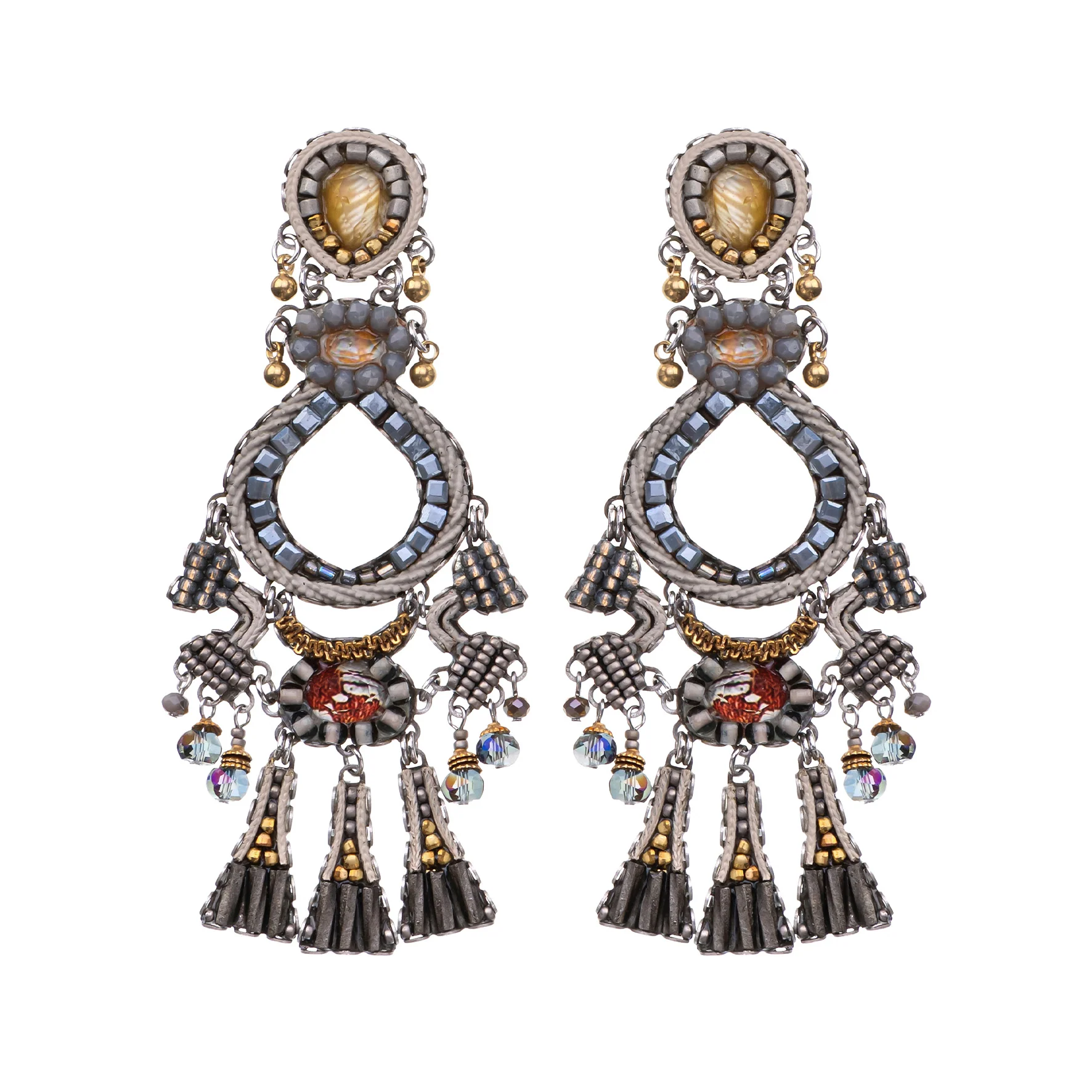 Shivering Moonlight Set, Chrome Earrings