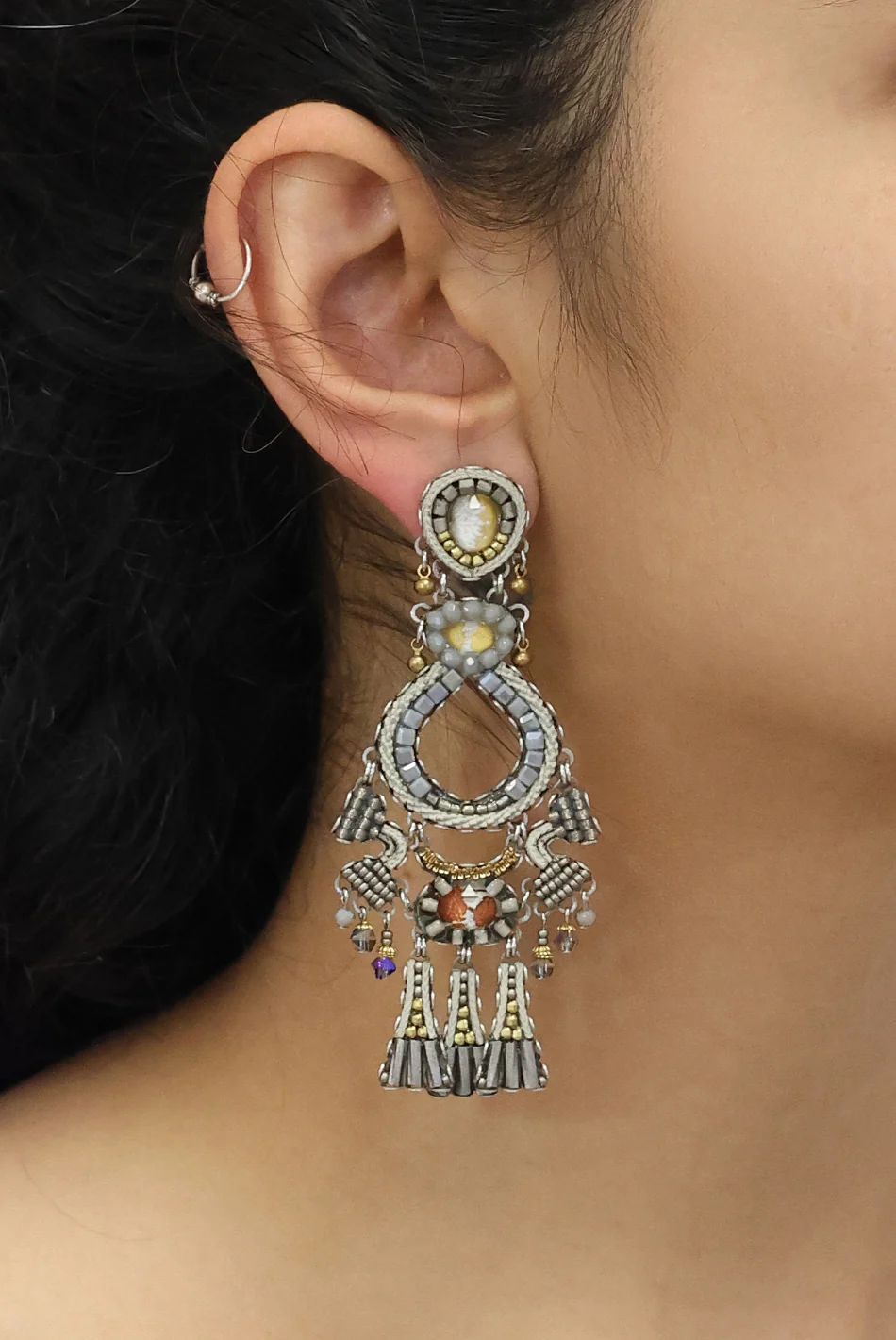 Shivering Moonlight Set, Chrome Earrings - Image 2