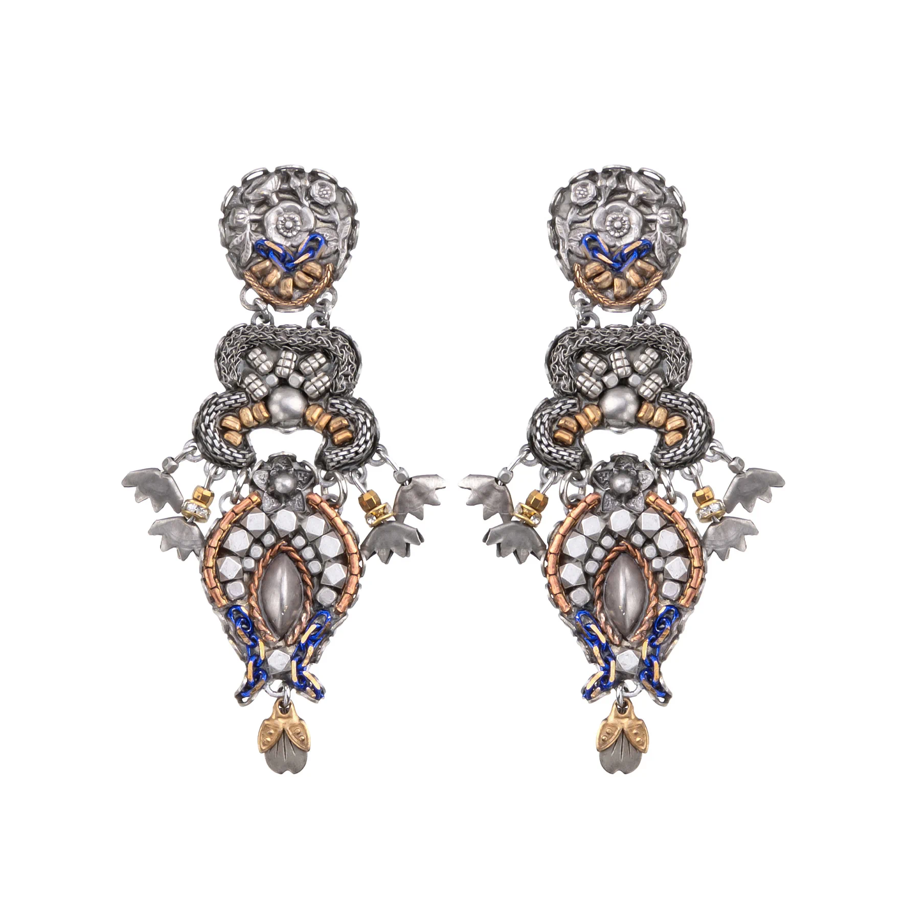 Silver Glamorous Earrings Contemplation Set, Naina