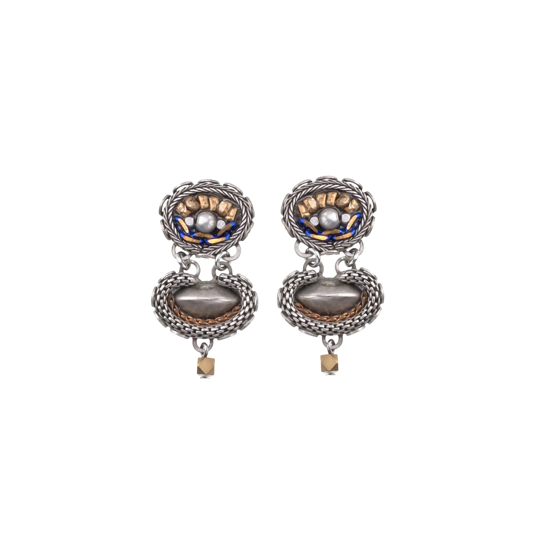 Silver Small  Earrings Contemplation Set, Anthea