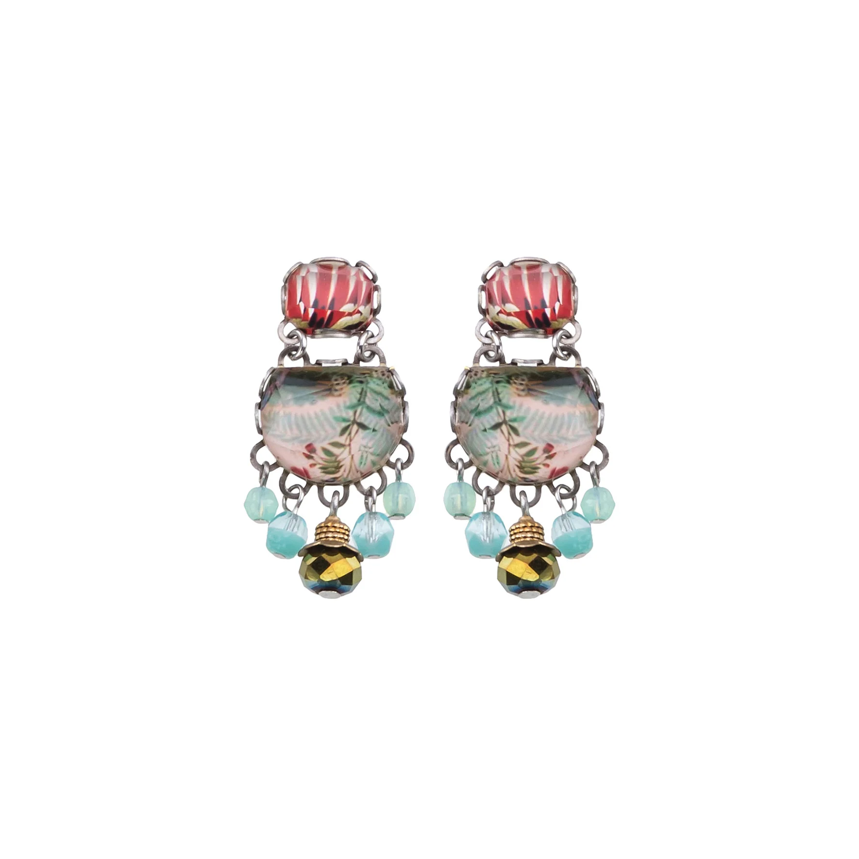 Small Earrings Flower Garden   Set, Tansy
