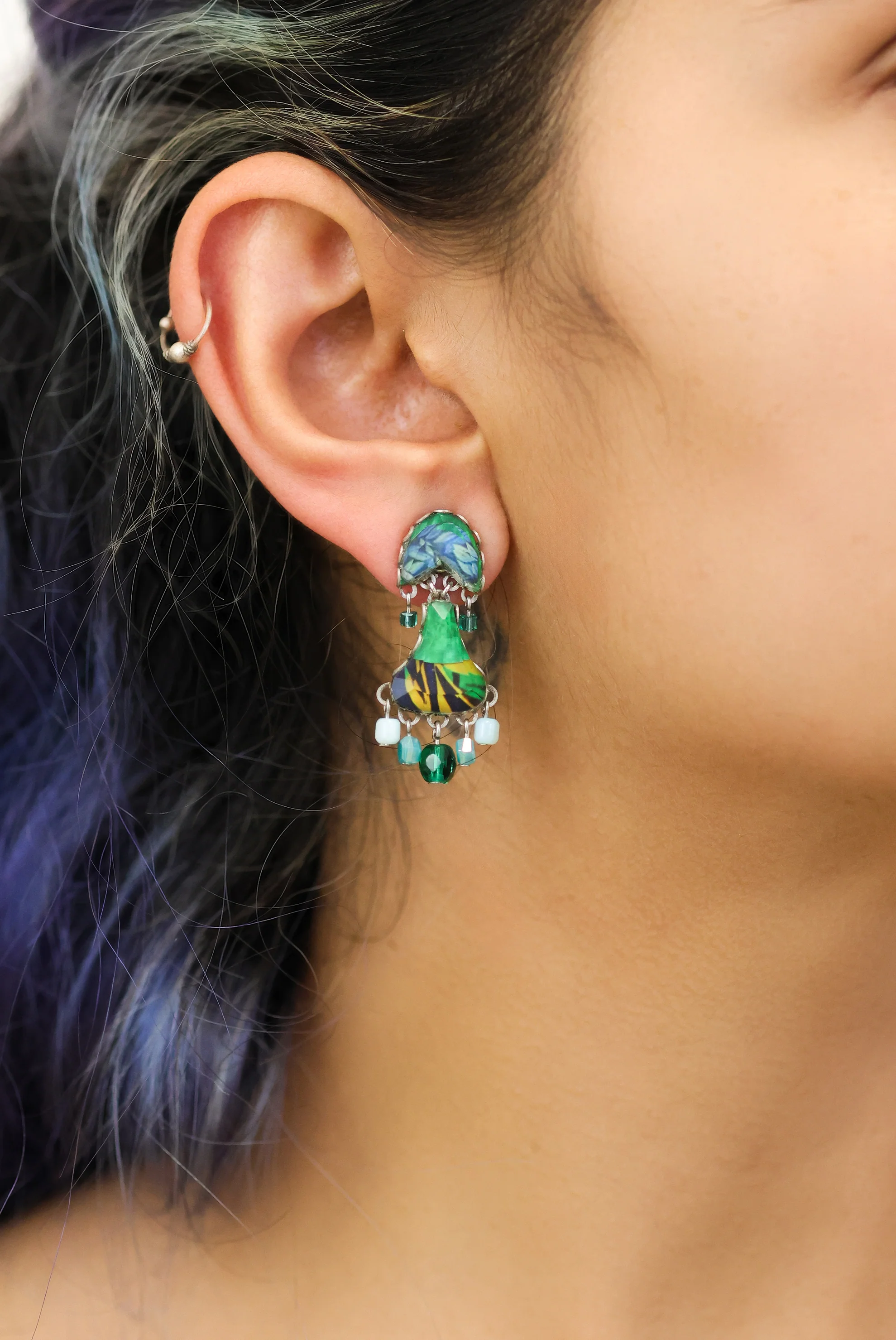 Small Earrings Meadow Set, Ash - Image 2
