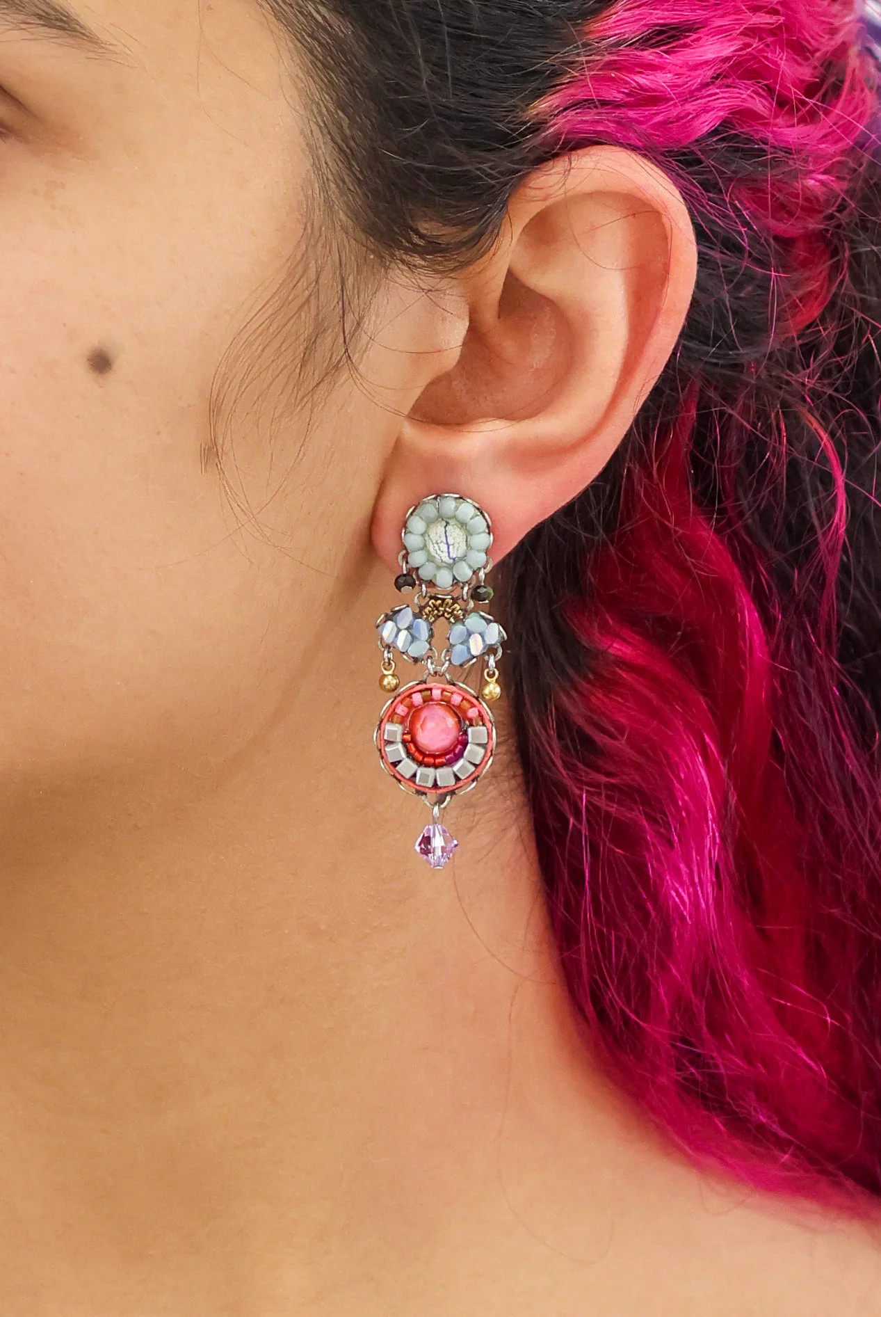 Spring Awakening Set, Pastel Beaded Earrings, Vernal - Image 2