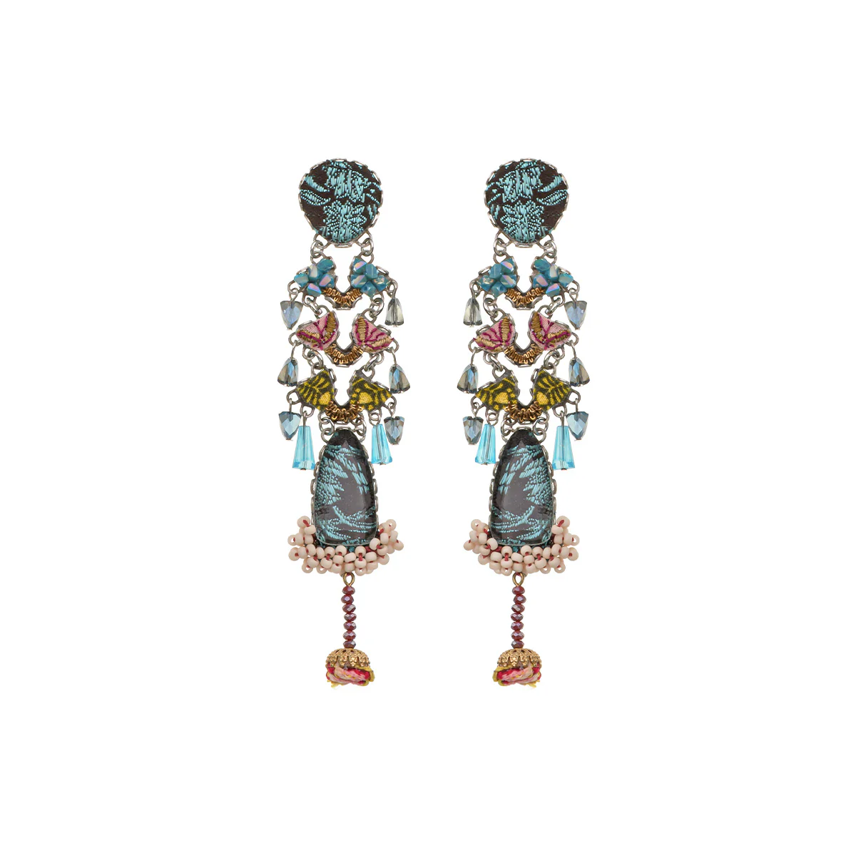 Summer Skies Set, Artisan Beaded Earrings, Spark
