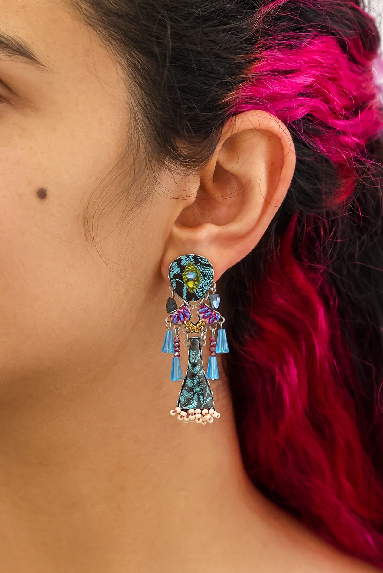 Summer Skies Set, Designer Beaded Earrings, Star - Image 2