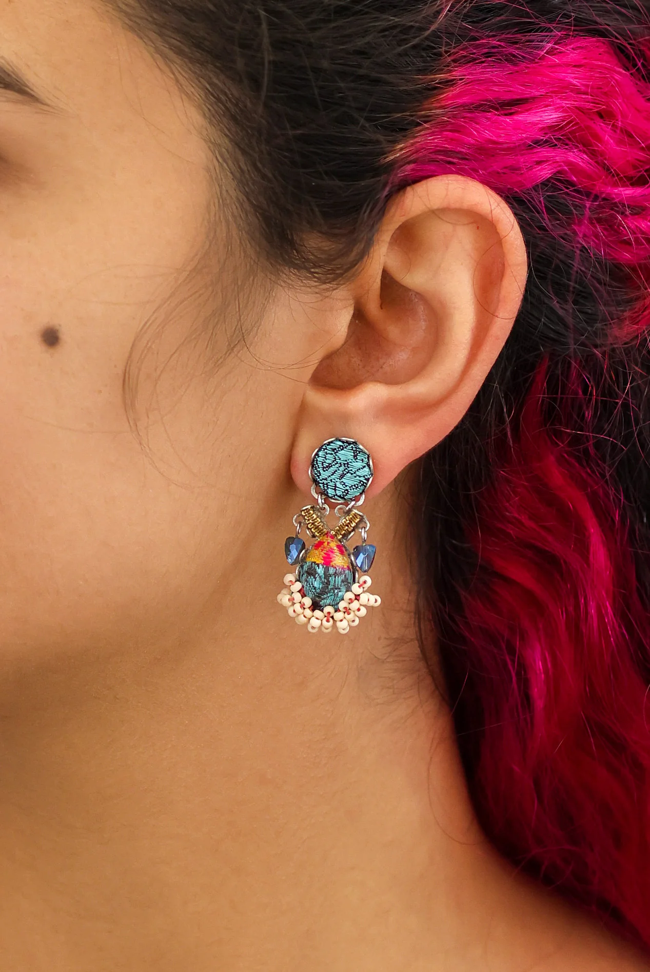 Summer Skies Set, Handmade Earrings, Moonlight - Image 2