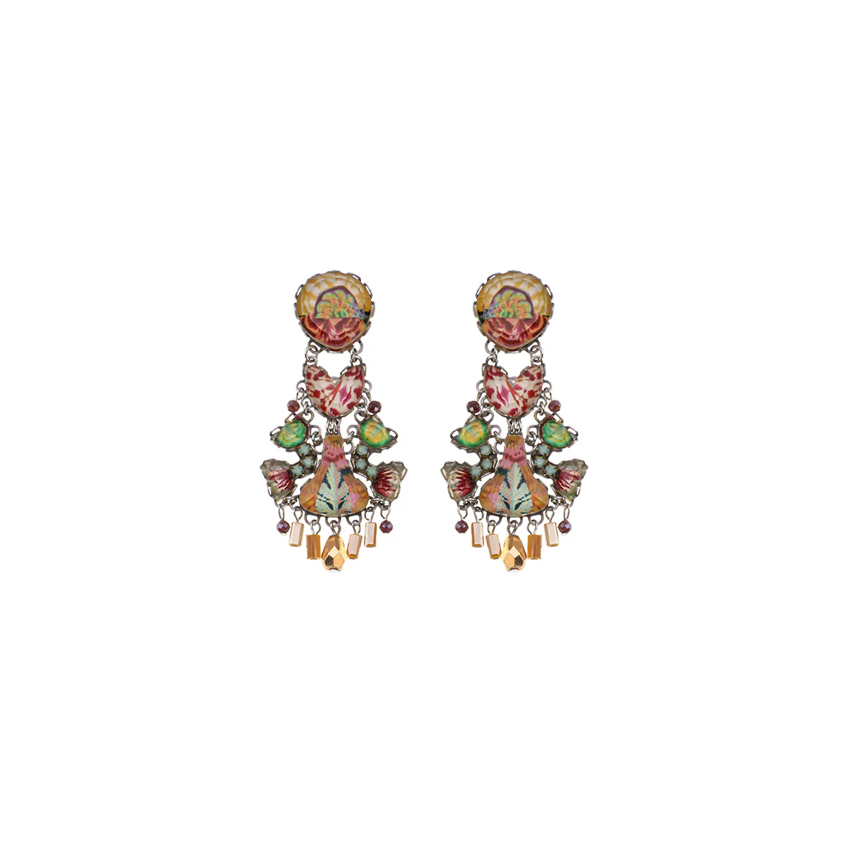 Sunflower Surprise Set, Artisan Glass Earrings, Joyful