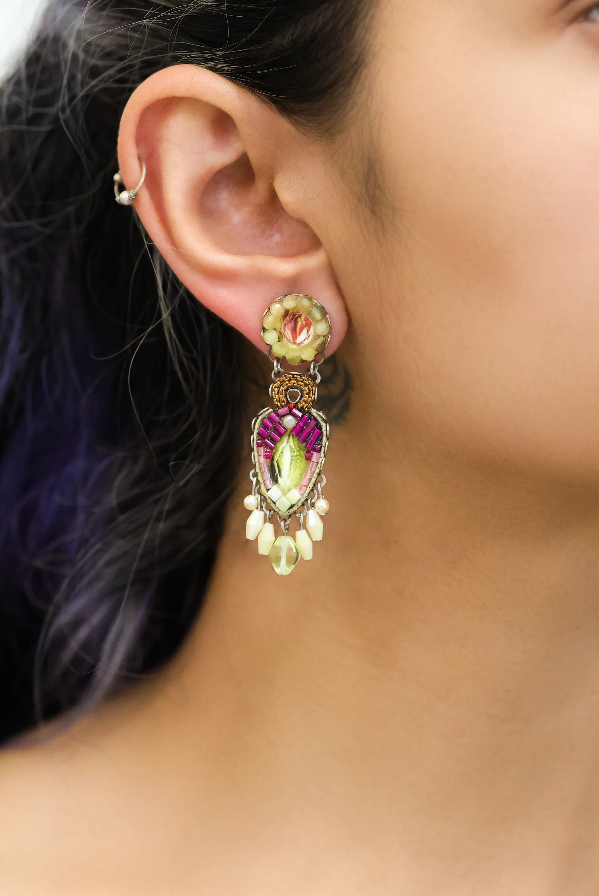 Timeless Earrings Lemonade  Set, Sari - Image 2