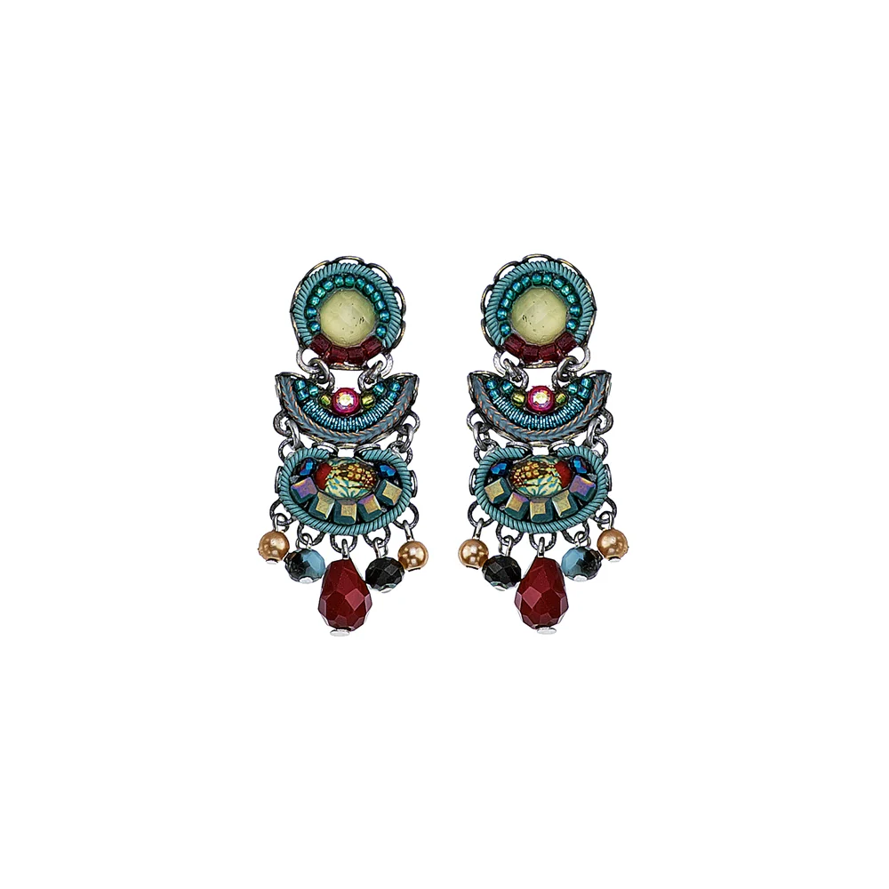 Turquoise Crown, Ritva Earrings