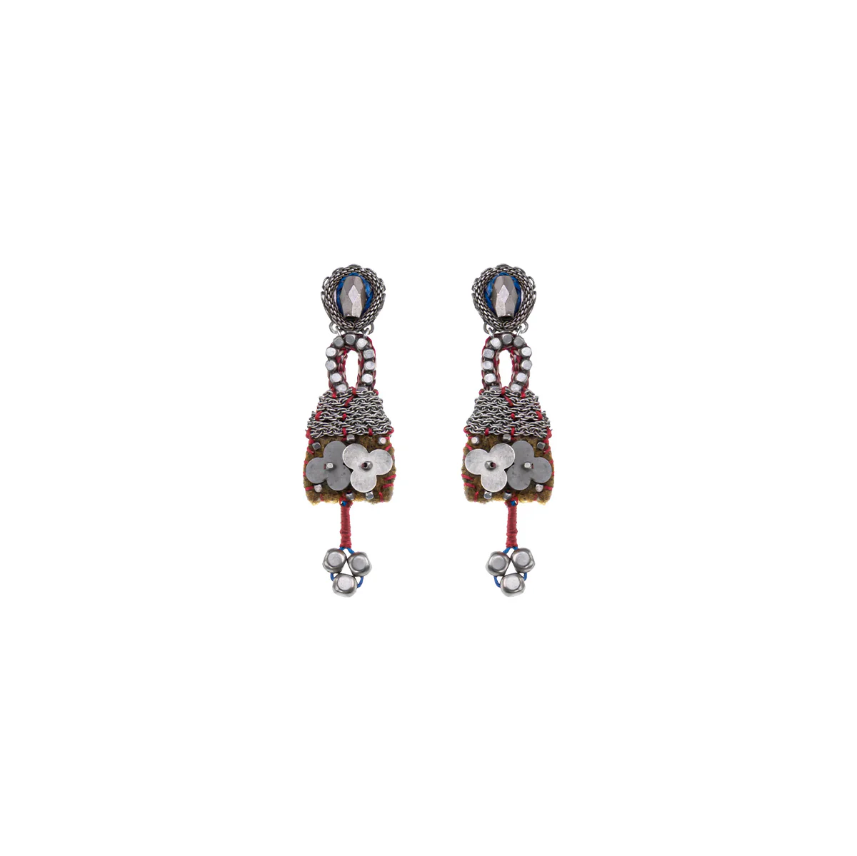 Twinkle Set, Artisan Metal Earrings, Platine