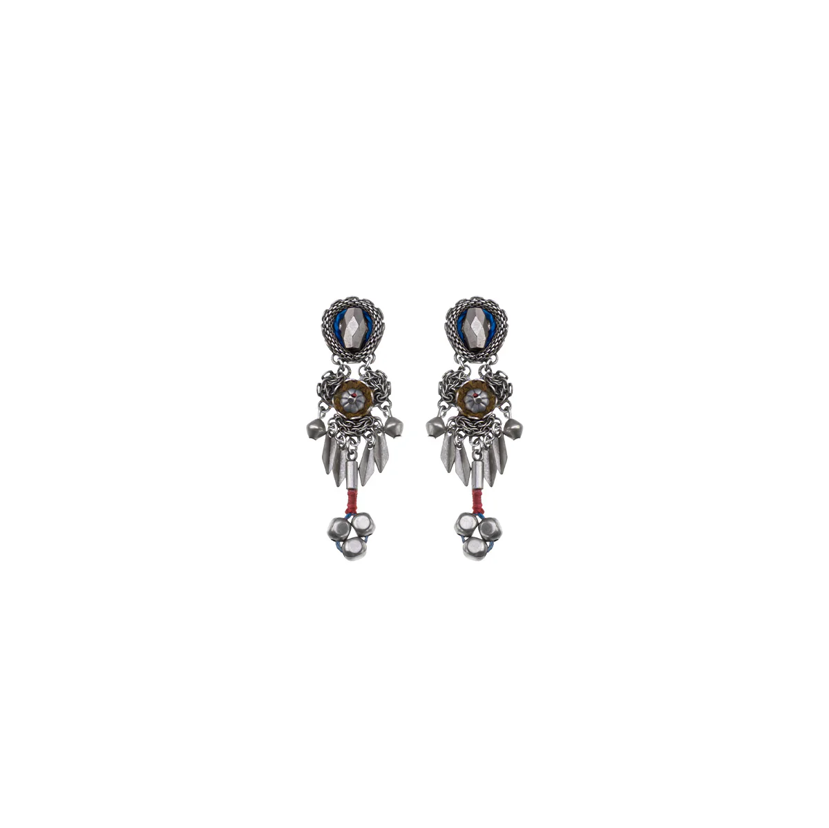 Twinkle Set, Handmade Metal Earrings, Cloudsilver