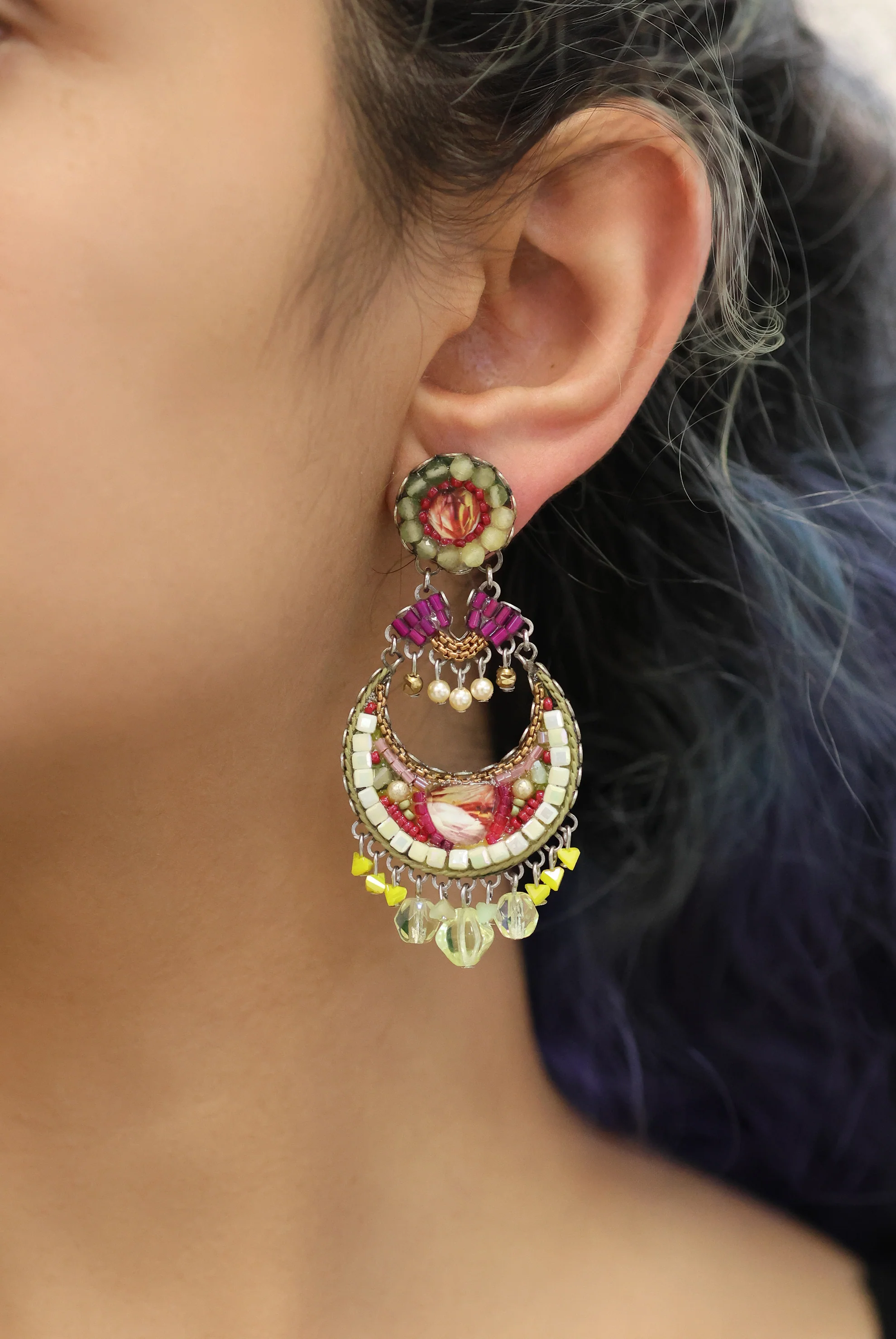Vibrant Earrings Lemonade  Set, Citronella - Image 2