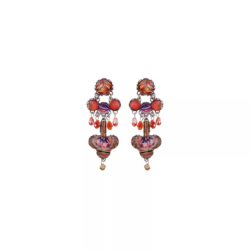 Warm Energy, Peony Earrings