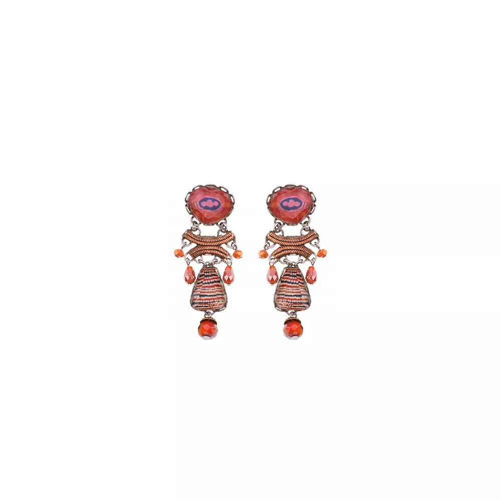Warm Energy, Salvia Earrings