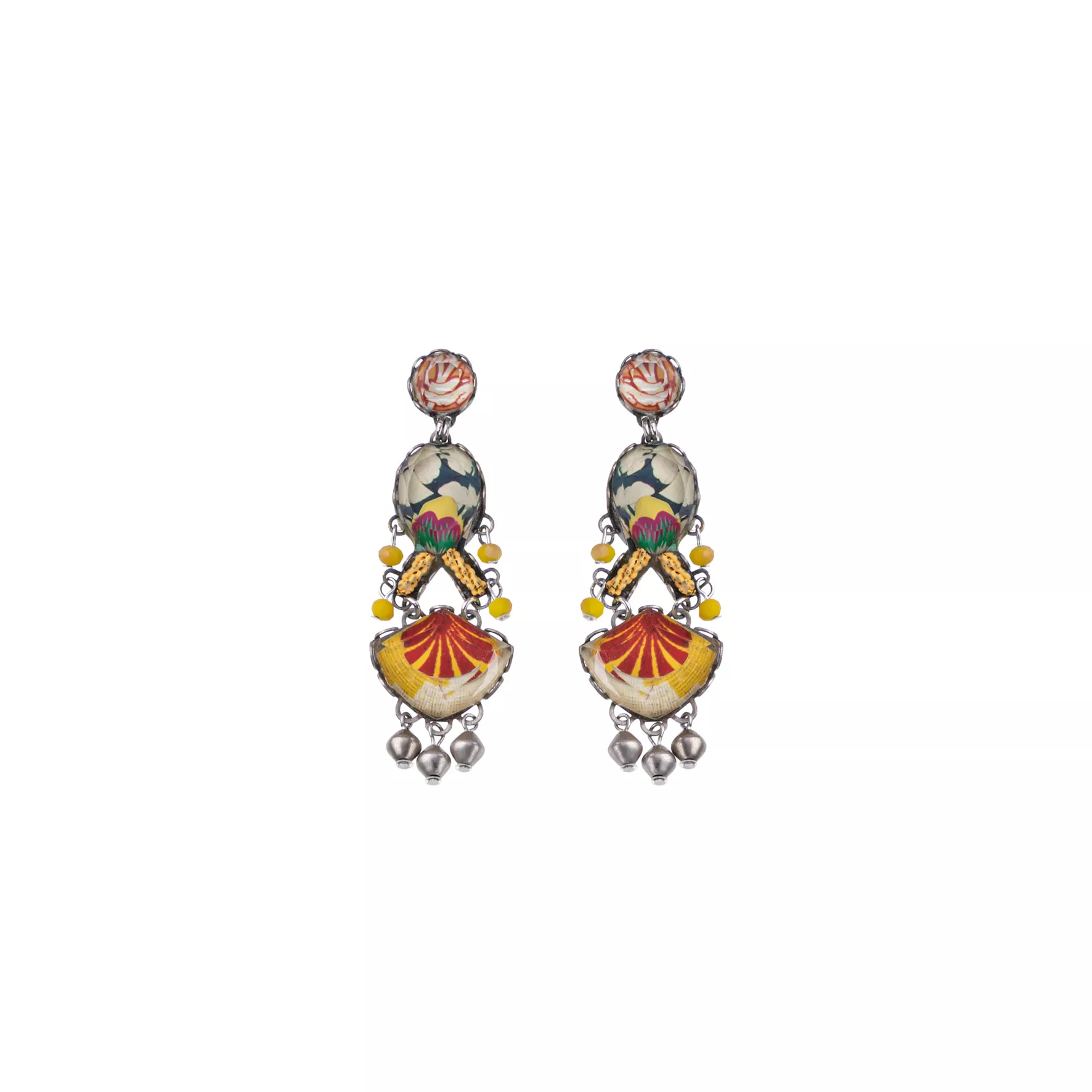 Yellow Earrings Bright Sunset Set, Ra