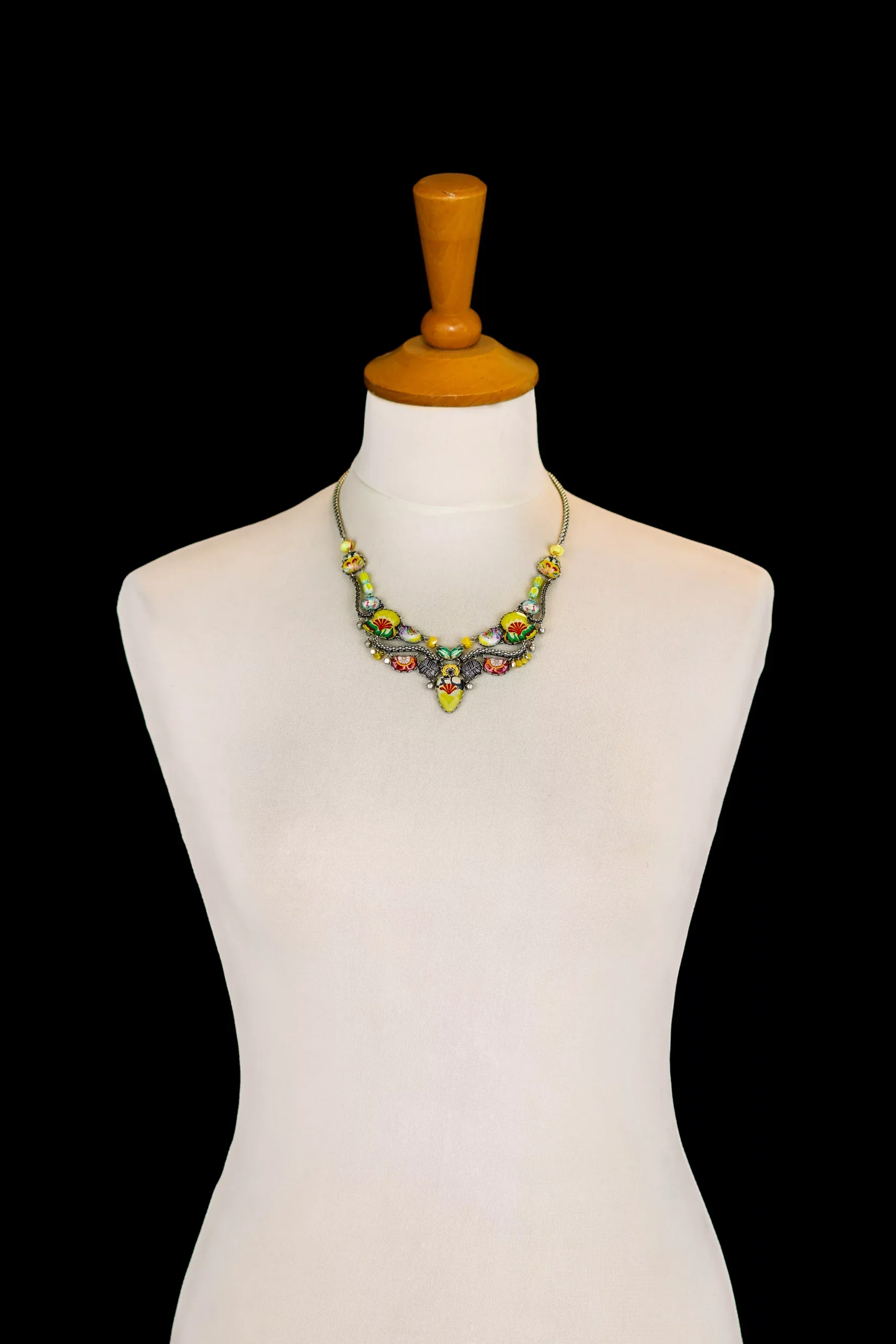 Yellow Flower Necklace Bright Sunset Set, Helios - Image 2